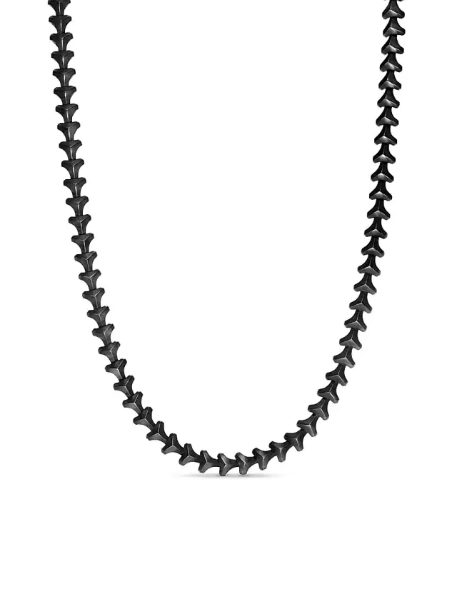 Men's Armory Necklace in Titanium - Black