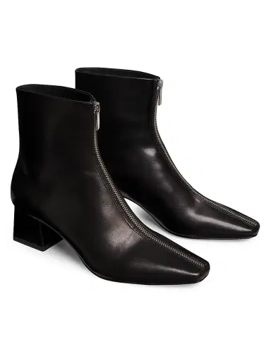 Simkhai Women's Ryder Zip-Front Leather Boots - Black | Thumbnail 2 Simkhai Women's Ryder Zip-Front Leather Boots - Black | Thumbnail 2