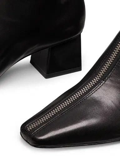 Simkhai Women's Ryder Zip-Front Leather Boots - Black | Thumbnail 6 Simkhai Women's Ryder Zip-Front Leather Boots - Black | Thumbnail 6
