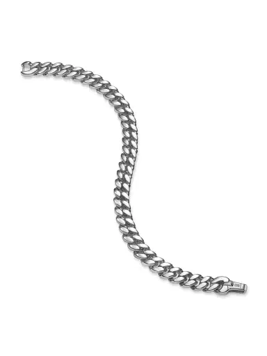 David Yurman Men's Curb Chain Bracelet in Platinum, 8MM | Thumbnail 4