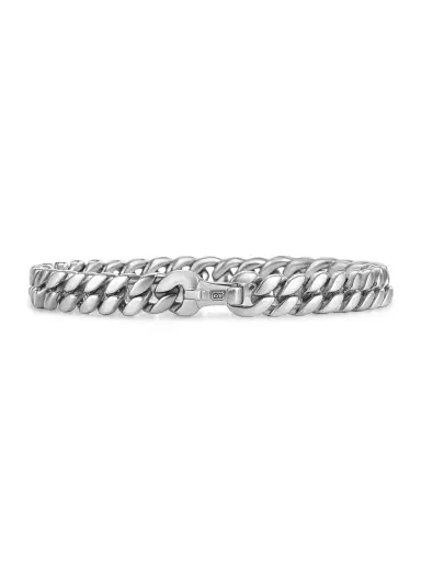 David Yurman Men's Curb Chain Bracelet in Platinum, 8MM | Thumbnail 7