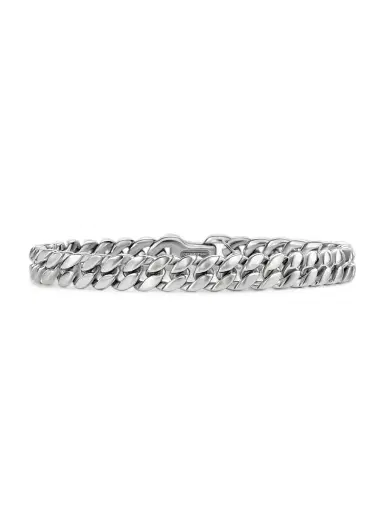 David Yurman Men's Curb Chain Bracelet in Platinum, 8MM | Thumbnail 1