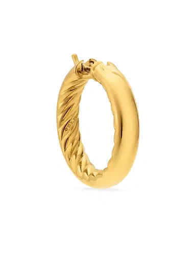 David Yurman Women's DY Mercer Hoop Earrings In 18K Yellow Gold - Gold | Thumbnail 5