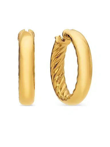 David Yurman Women's DY Mercer Hoop Earrings In 18K Yellow Gold - Gold | Thumbnail 1