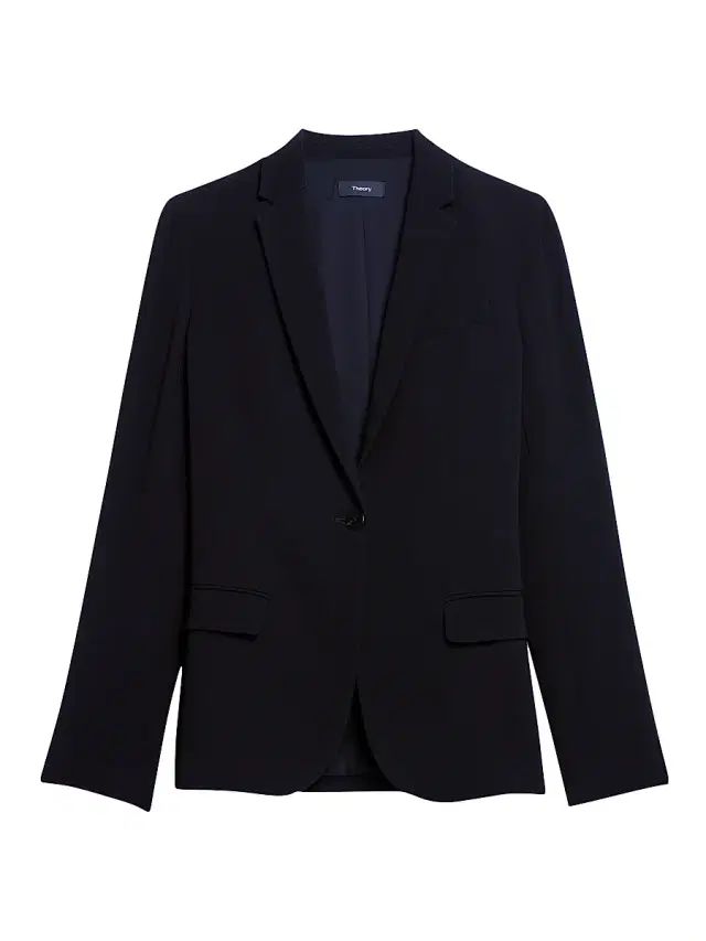 Theory Women's Staple Classic Crepe Single-Button Blazer - Black