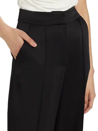 Simkhai Women's Kyra Wide-Leg Satin Pants - Black - Size 0 | Thumbnail 6 Simkhai Women's Kyra Wide-Leg Satin Pants - Black - Size 0 | Thumbnail 6