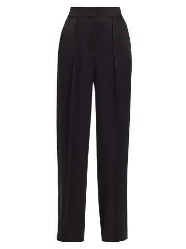 Simkhai Women's Kyra Wide-Leg Satin Pants - Black - Size 0 | Thumbnail 1 Simkhai Women's Kyra Wide-Leg Satin Pants - Black - Size 0 | Thumbnail 1