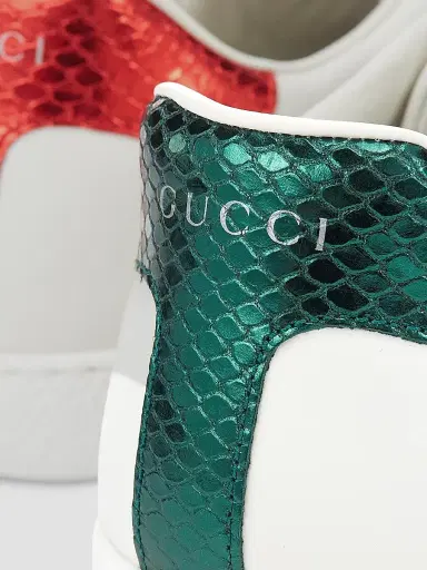 Gucci Men's New Ace Bee Embroidered Sneakers - White - Size 14 | Thumbnail 3