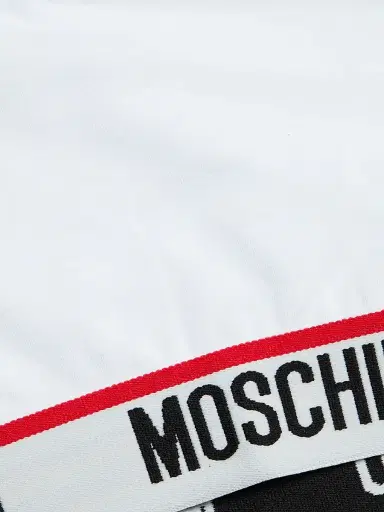 MOSCHINO Women's Core Logo Tape Sports Bra - White - Size Small | Thumbnail 6