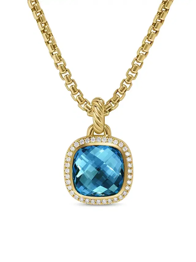 Women's Albion Pendant in 18K Yellow Gold - Hampton Blue Topaz Women's Albion Pendant in 18K Yellow Gold - Hampton Blue Topaz