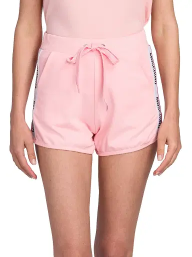 MOSCHINO Women's Stretch-Cotton Track Shorts - Pink - Size Medium | Thumbnail 3 MOSCHINO Women's Stretch-Cotton Track Shorts - Pink - Size Medium | Thumbnail 3