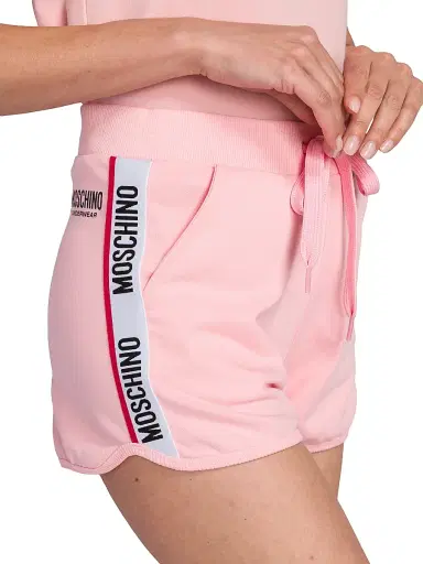 MOSCHINO Women's Stretch-Cotton Track Shorts - Pink - Size Medium | Thumbnail 6 MOSCHINO Women's Stretch-Cotton Track Shorts - Pink - Size Medium | Thumbnail 6