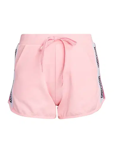 MOSCHINO Women's Stretch-Cotton Track Shorts - Pink - Size Medium | Thumbnail 1 MOSCHINO Women's Stretch-Cotton Track Shorts - Pink - Size Medium | Thumbnail 1