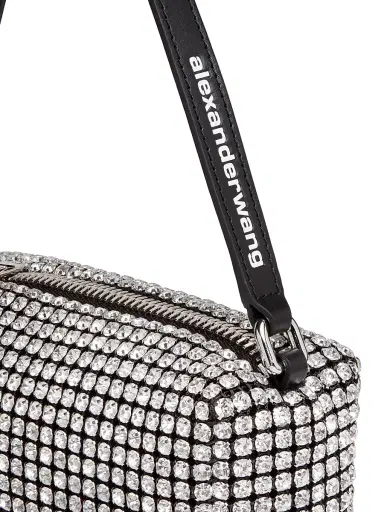 Alexander Wang Women's Heiress Rhinestone Mesh Pouch - White | Thumbnail 5 Alexander Wang Women's Heiress Rhinestone Mesh Pouch - White | Thumbnail 5