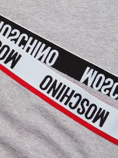 MOSCHINO Women's Core Logo-Hem Crewneck Sweatshirt - Grey - Size Small | Thumbnail 7