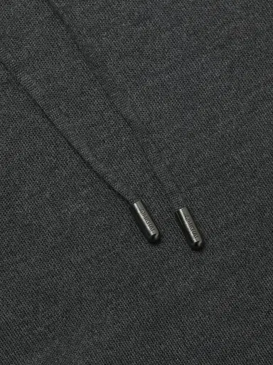 SIMKHAI Men's Eric Wool Hoodie - Charcoal Melange | Thumbnail 6 SIMKHAI Men's Eric Wool Hoodie - Charcoal Melange | Thumbnail 6