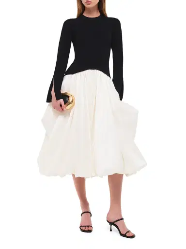 Simkhai Women's Kenlie Colorblocked Fit & Flare Midi-Dress | Thumbnail 2