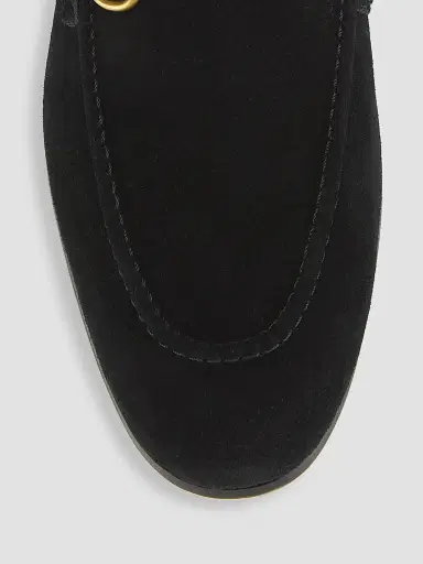 Gucci Men's Suede Horsebit Loafers - Black - Size 7 | Thumbnail 4 Gucci Men's Suede Horsebit Loafers - Black - Size 7 | Thumbnail 4