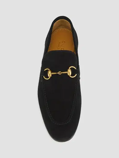 Gucci Men's Suede Horsebit Loafers - Black - Size 7 | Thumbnail 5 Gucci Men's Suede Horsebit Loafers - Black - Size 7 | Thumbnail 5
