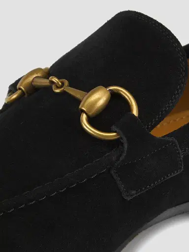 Gucci Men's Suede Horsebit Loafers - Black - Size 7 | Thumbnail 6 Gucci Men's Suede Horsebit Loafers - Black - Size 7 | Thumbnail 6