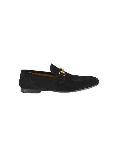 Gucci Men's Suede Horsebit Loafers - Black - Size 7 | Thumbnail 1 Gucci Men's Suede Horsebit Loafers - Black - Size 7 | Thumbnail 1