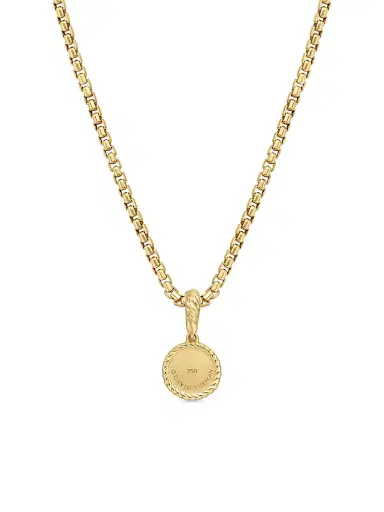 David Yurman Women's Evil Eye Amulet in 18K Yellow Gold - Emerald | Thumbnail 4