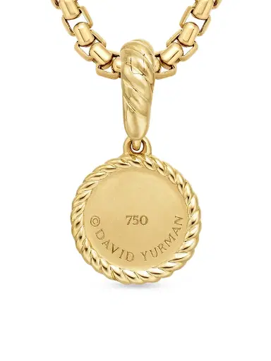 David Yurman Women's Evil Eye Amulet in 18K Yellow Gold - Emerald | Thumbnail 6
