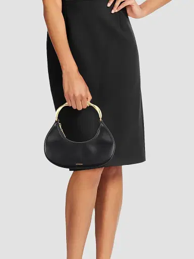 Simkhai Women's Nixi Leather Twist Handle Top Handle Bag - Black | Thumbnail 2
