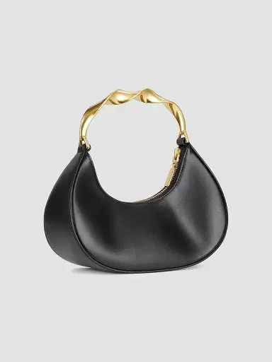 Simkhai Women's Nixi Leather Twist Handle Top Handle Bag - Black | Thumbnail 4