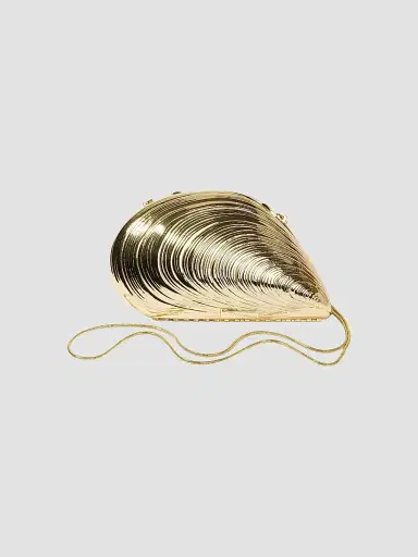SIMKHAI Women's Bridget Brass Oyster Bag - Gold | Thumbnail 8