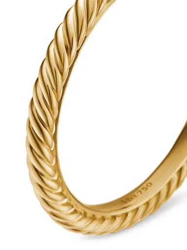 David Yurman Women's Cable Collectibles Stack Ring in 18K Yellow Gold, 2mm - Yellow Gold | Thumbnail 7 David Yurman Women's Cable Collectibles Stack Ring in 18K Yellow Gold, 2mm - Yellow Gold | Thumbnail 7