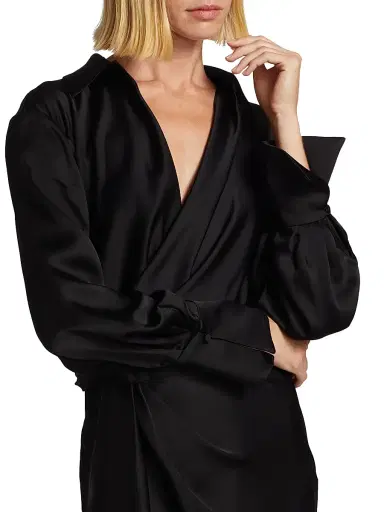 Simkhai Women's Talita Draped Front Maxi Dress - Black - Size 8 | Thumbnail 6