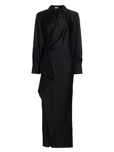 Simkhai Women's Talita Draped Front Maxi Dress - Black - Size 8 | Thumbnail 1