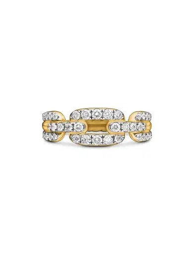 David Yurman Women's Stax Chain Link Ring in 18K Yellow Gold - Yellow Gold | Thumbnail 4 David Yurman Women's Stax Chain Link Ring in 18K Yellow Gold - Yellow Gold | Thumbnail 4