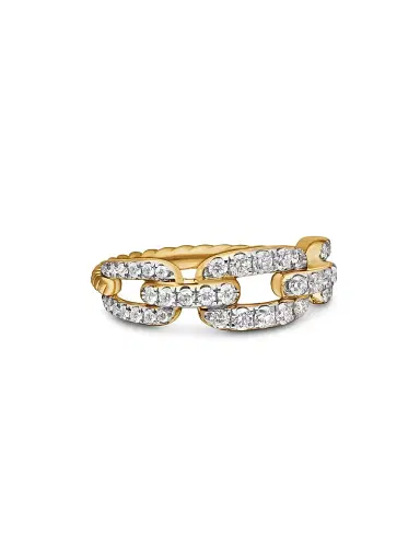 David Yurman Women's Stax Chain Link Ring in 18K Yellow Gold - Yellow Gold | Thumbnail 1 David Yurman Women's Stax Chain Link Ring in 18K Yellow Gold - Yellow Gold | Thumbnail 1