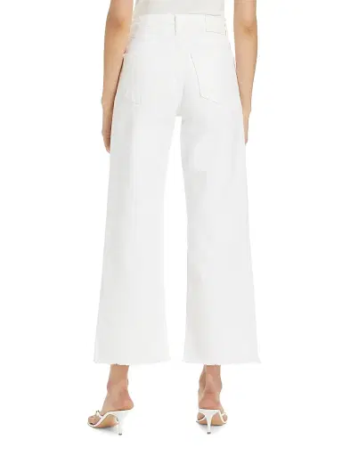Simkhai Women's Jude Wide-Leg Crop Jeans - Distressed White - Size 30 | Thumbnail 5