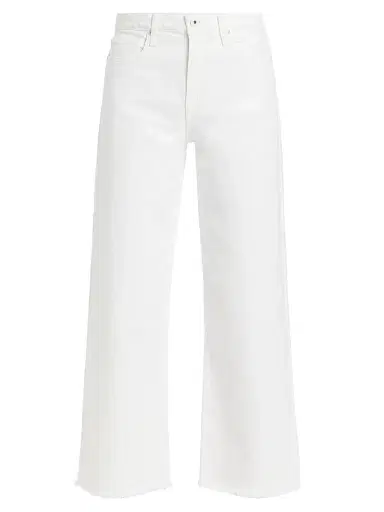 Simkhai Women's Jude Wide-Leg Crop Jeans - Distressed White - Size 30 | Thumbnail 1