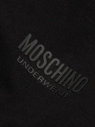 MOSCHINO Women's Core Stretch Cotton Crop Sweatshirt - Black - Size Large | Thumbnail 7