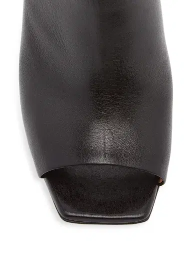 Bottega Veneta Women's 90MM Knot Metal-Heel Leather Sandals - Black | Thumbnail 4