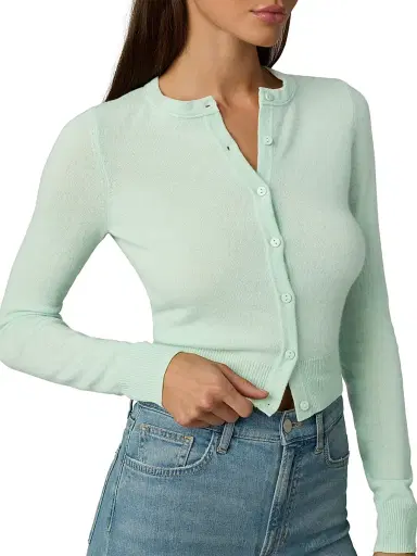 Joe's Jeans Women's by Dani Michelle Dani Cashmere Cardigan - Pistachio | Thumbnail 6 Joe's Jeans Women's by Dani Michelle Dani Cashmere Cardigan - Pistachio | Thumbnail 6