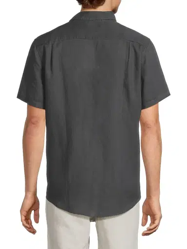 Onia Men's Jack Air Linen Short-Sleeve Shirt - Gunmetal | Thumbnail 5