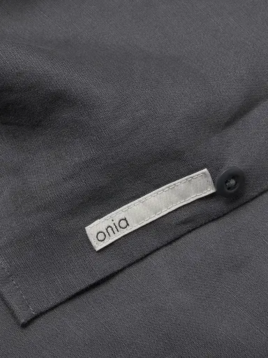 Onia Men's Jack Air Linen Short-Sleeve Shirt - Gunmetal | Thumbnail 6