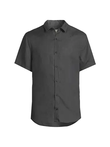 Onia Men's Jack Air Linen Short-Sleeve Shirt - Gunmetal | Thumbnail 1