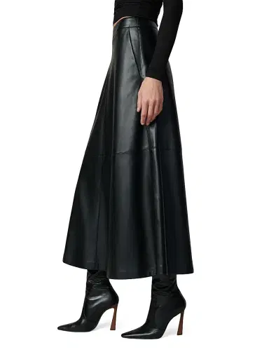 Joe's Jeans Women's x Dani Michelle The Tavi Faux Leather Maxi Skirt - Black | Thumbnail 4 Joe's Jeans Women's x Dani Michelle The Tavi Faux Leather Maxi Skirt - Black | Thumbnail 4