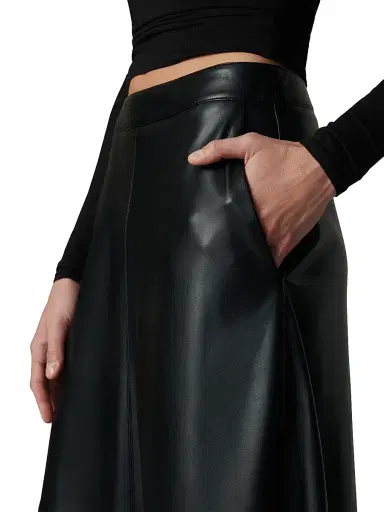 Joe's Jeans Women's x Dani Michelle The Tavi Faux Leather Maxi Skirt - Black | Thumbnail 6 Joe's Jeans Women's x Dani Michelle The Tavi Faux Leather Maxi Skirt - Black | Thumbnail 6