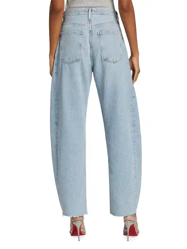 AGOLDE Women's Luna Raw Wide-Leg Jeans - Void Light Indigo | Thumbnail 5
