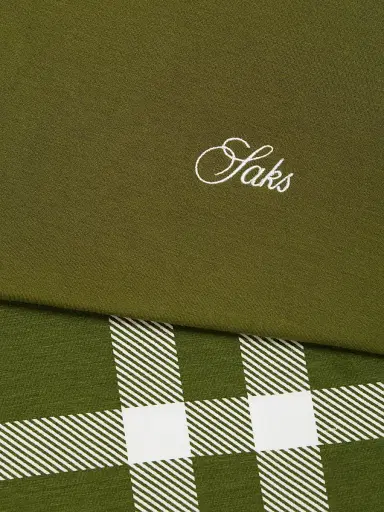 Saks Fifth Avenue Men's COLLECTION Winter Plaid 2-Piece Sleep Set - Olive - Size XXL | Thumbnail 7