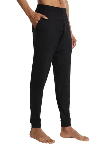 Saks Fifth Avenue Men's COLLECTION Logo Stretch Pajamas - Moonless Night - Size XS | Thumbnail 4