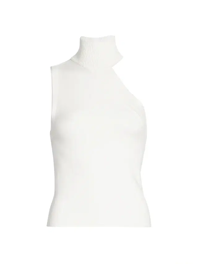 ALICE + OLIVIA Women's Kiki Multi-Stitch Cutout Tank Top - White