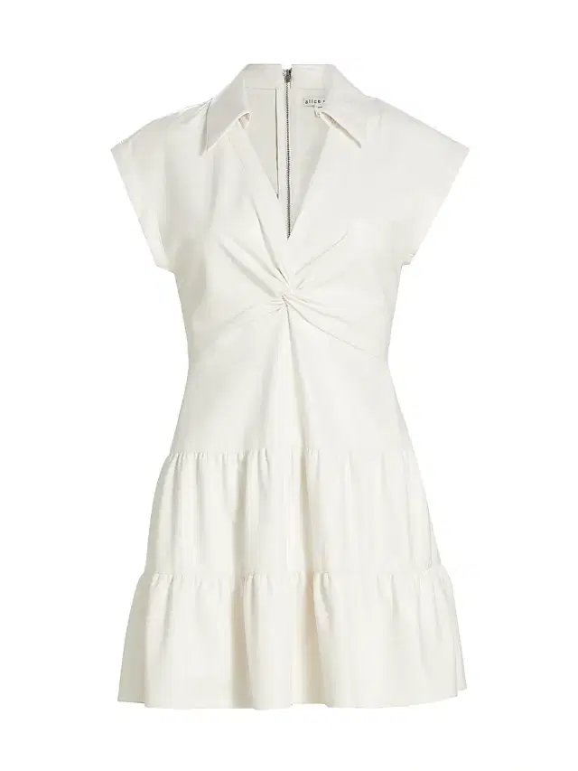 ALICE + OLIVIA Women's Mila Faux-Leather Minidress - Off White